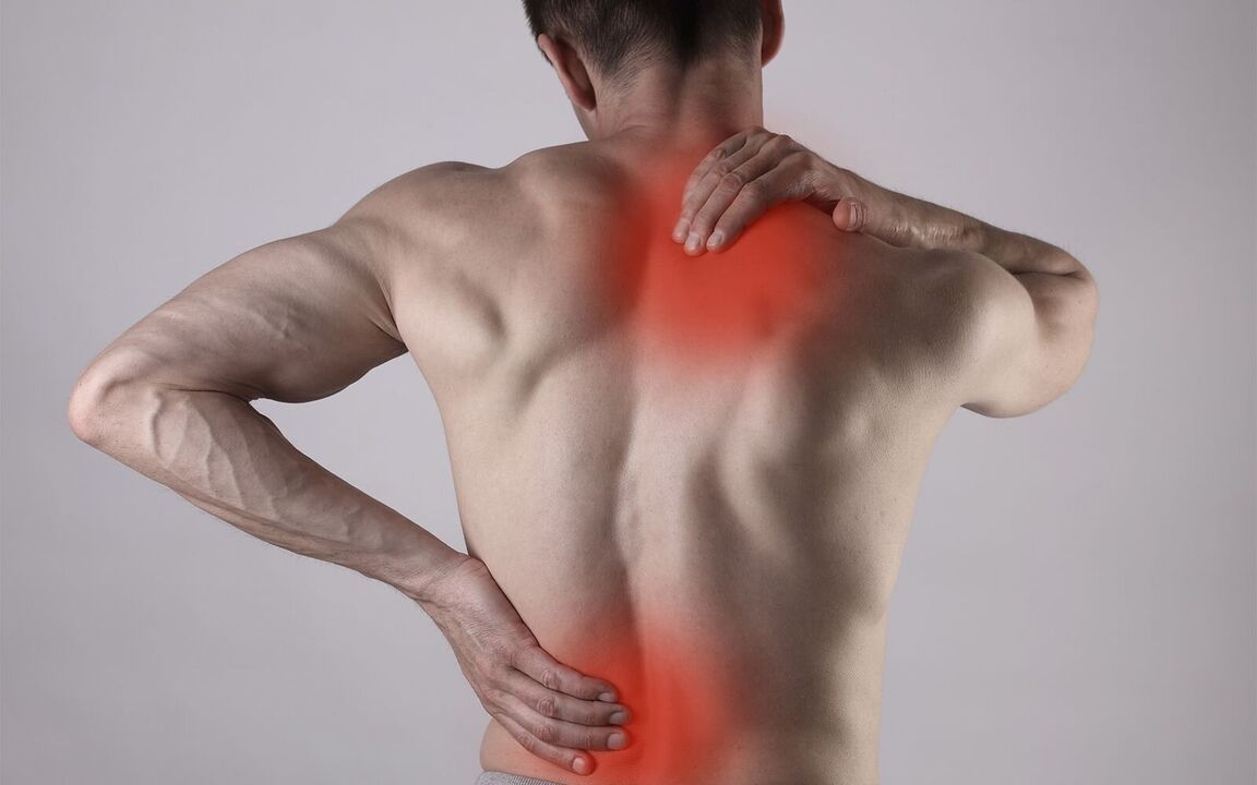 Le mal de dos est un signe de maladies du système musculo-squelettique. 